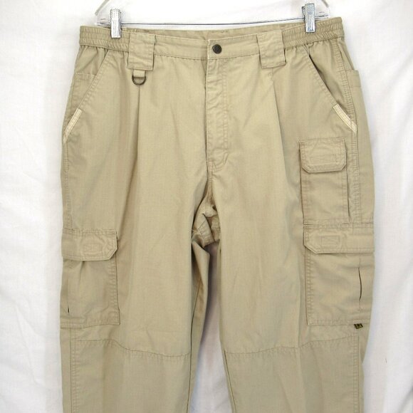 Propper Men's Khaki Cargo Pocket Stretch Waist Straight Leg High Rise 40/34 - Picture 1 of 9